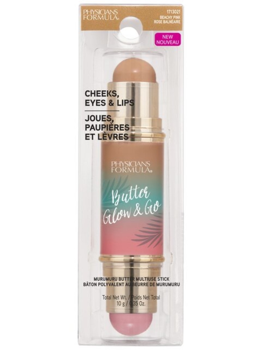 Physicians Formula Butter Glow & Go Multiuse Stick BEACHY PINK Rose Balnéaire